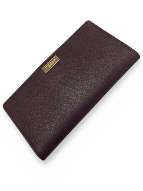 Kate Spade Saffiano Leather Continental Wallet Burgundy Zip Around